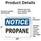 Signmission Propane OSHA Notice Sign, Vinyl Decal, 10in W x 7in L, 2PK OS-2PACK-NS-D-710-L-17892 - alternate 3